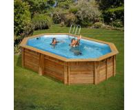 PONTAQUA TIMBER ovális fa medence 7,55 x 4,56 x 1,46 m